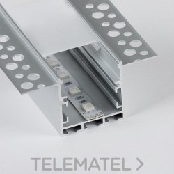 Perfil de aluminio para empotrar arquitectónico 74x35mm barra 2 metros anodizado con referencia PF7435ARAN de la marca THREELIN