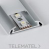 Perfil de aluminio para superficie con solapas curvas 39x9mm barra 2 metros anodizado con referencia PF3909SCAN de la marca THRE