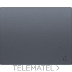 Tecla pulsador luz serie Iris en acero neptuno con referencia 18717-AN de la marca BJC.