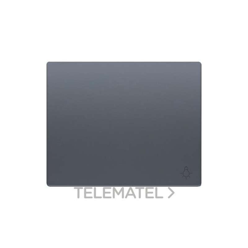 Tecla pulsador luz serie Iris en acero neptuno con referencia 18717-AN de la marca BJC.