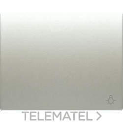 Tecla pulsador luz serie Iris en aluminio mercurio con referencia 18717-MA de la marca BJC.