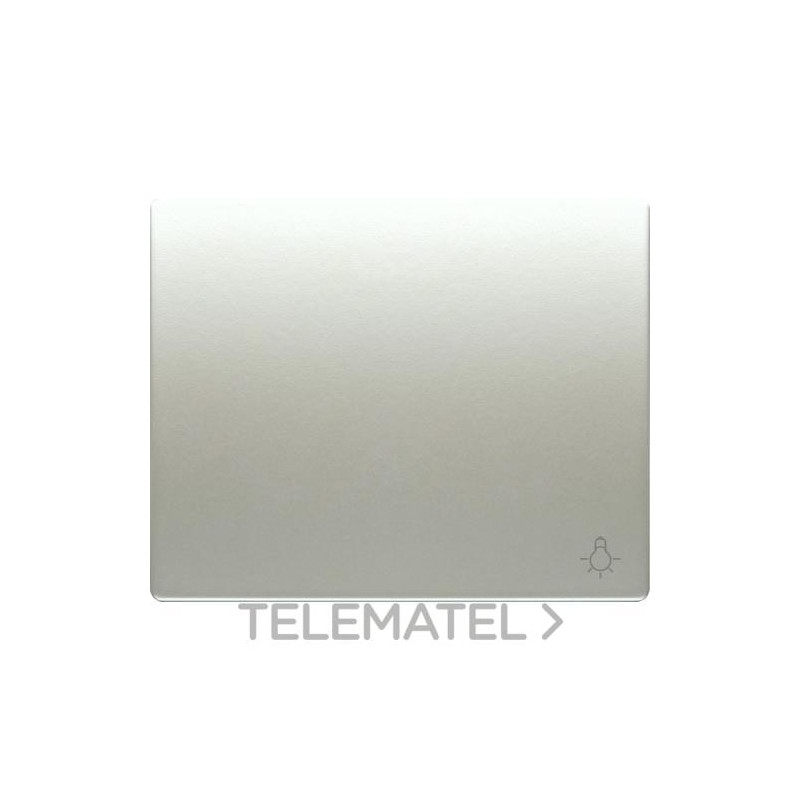 Tecla pulsador luz serie Iris en aluminio mercurio con referencia 18717-MA de la marca BJC.