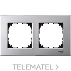 Marco 2 elementos ELEGANCE aluminio con referencia MTN4020-3160 de la marca SCHNEIDER ELECTRIC.