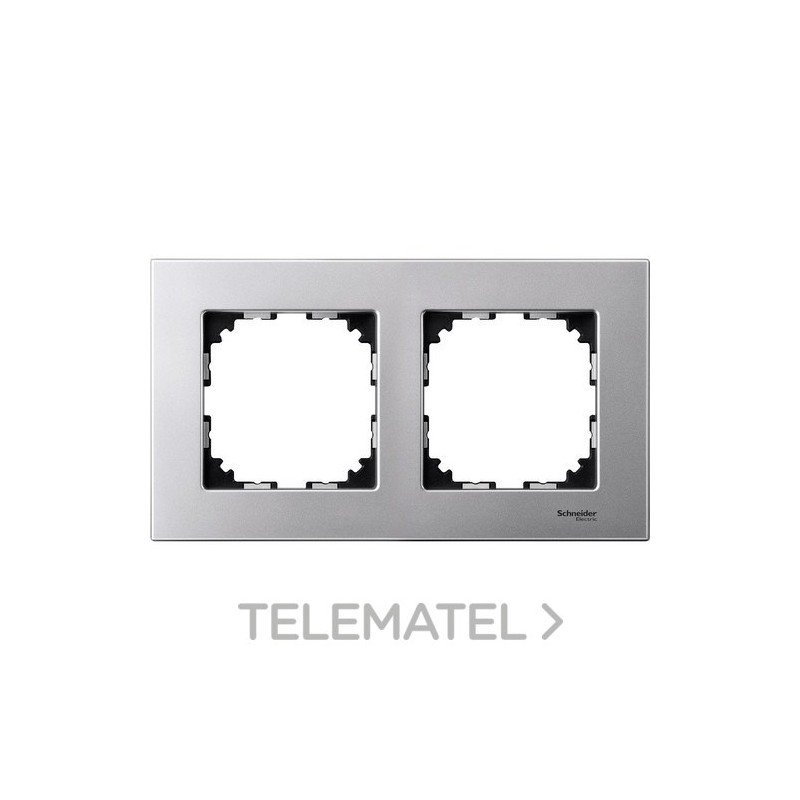 Marco 2 elementos ELEGANCE aluminio con referencia MTN4020-3160 de la marca SCHNEIDER ELECTRIC.