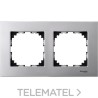 Marco 2 elementos ELEGANCE aluminio con referencia MTN4020-3160 de la marca SCHNEIDER ELECTRIC.