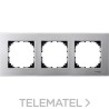 Marco 3 elementos ELEGANCE aluminio con referencia MTN4030-3160 de la marca SCHNEIDER ELECTRIC.