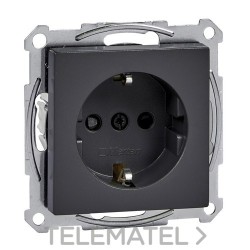 Toma Shuko completa con mecanismo 16A en color antracita con referencia MTN2300-0414 de la marca SCHNEIDER ELECTRIC.