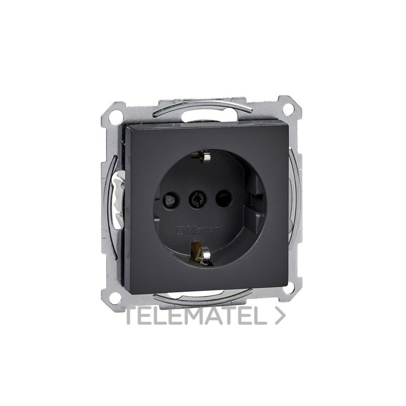 Toma Shuko completa con mecanismo 16A en color antracita con referencia MTN2300-0414 de la marca SCHNEIDER ELECTRIC.