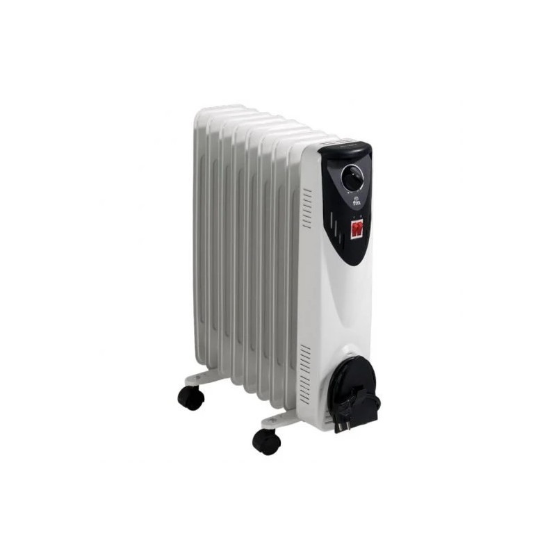 Radiador Eléctico de Aceite 9 Elementos 2000W Blanco FM Calefacción BR21