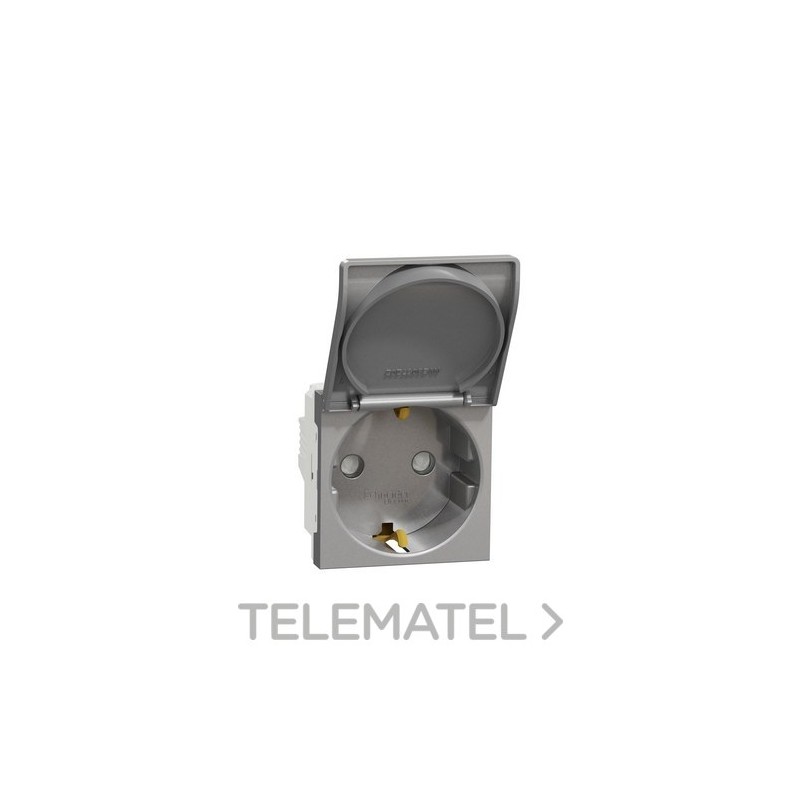 Schuko NU303730TA con tapa aluminio con referencia NU303730TA de la marca SCHNEIDER ELECTRIC.
