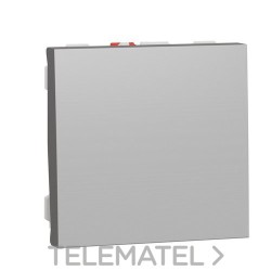 Pulsador 2 módulos aluminio con referencia NU320630 de la marca SCHNEIDER ELECTRIC.