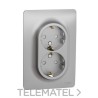 Schuko NU206730 doble aluminio con referencia NU206730 de la marca SCHNEIDER ELECTRIC.