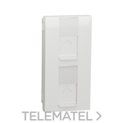Tapa doble RJ45 Keystone polar con referencia NU946218 de la marca SCHNEIDER ELECTRIC.