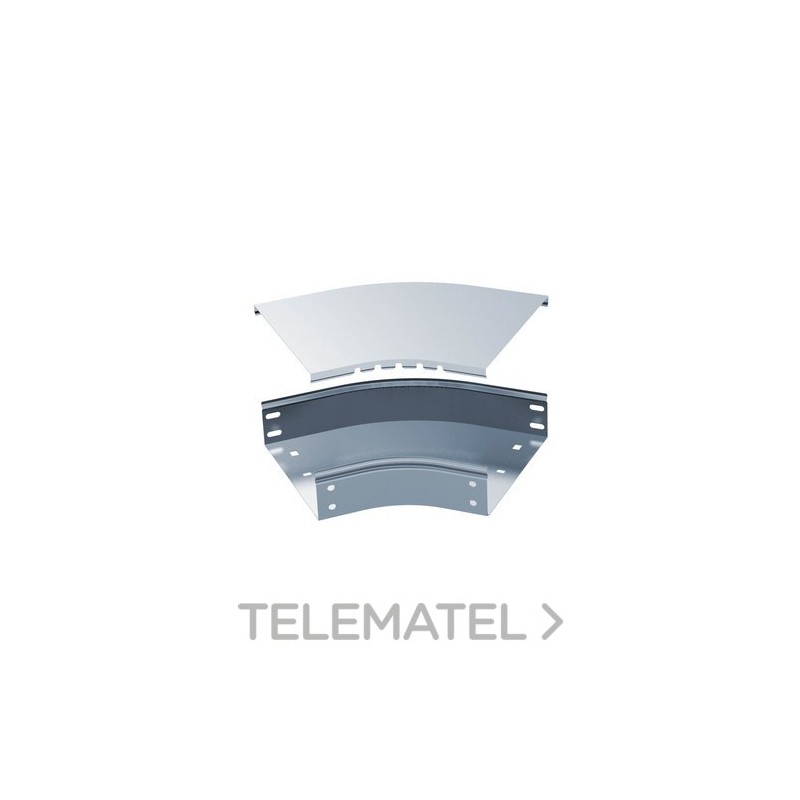 Tapa curva 45º 600 galvanizado caliente con referencia TCH4G600 de la marca AISCAN.