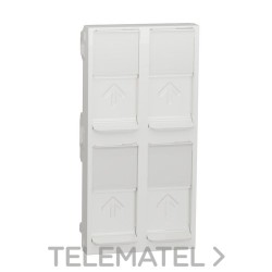 Tapa Cuádruple RJ45 Keystone polar con referencia NU946318 de la marca SCHNEIDER ELECTRIC.