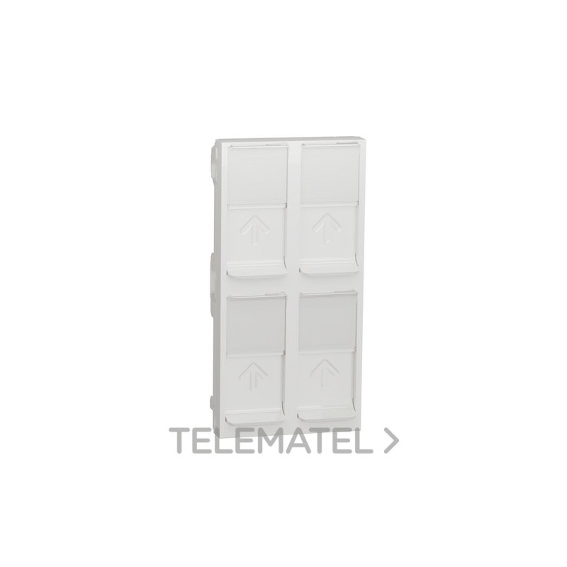 Tapa Cuádruple RJ45 Keystone polar con referencia NU946318 de la marca SCHNEIDER ELECTRIC.