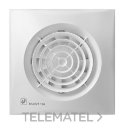 EXTRACTOR BAÑO SILENT-100-CZ 8W 2100rpm con referencia 5210400700 de la marca S & P.
