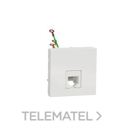 Toma teléfono RJ12 2 módulos polar con referencia NU349718 de la marca SCHNEIDER ELECTRIC.