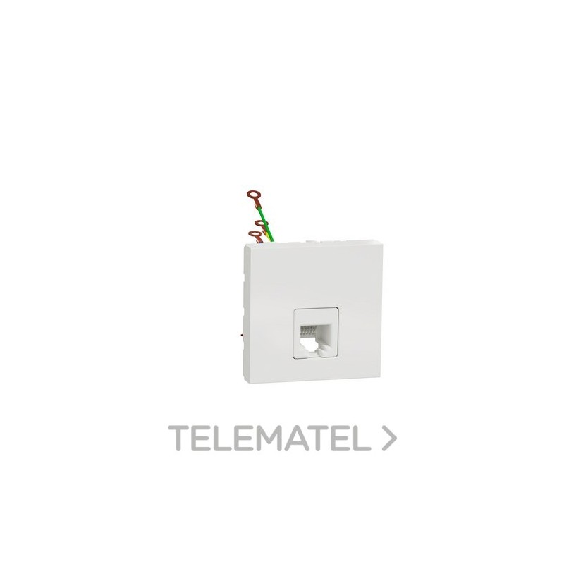 Toma teléfono RJ12 2 módulos polar con referencia NU349718 de la marca SCHNEIDER ELECTRIC.