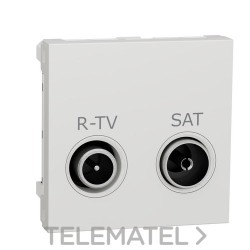 Toma R-TV/SAT final polar con referencia NU345518 de la marca SCHNEIDER ELECTRIC.