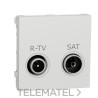 Toma R-TV/SAT final polar con referencia NU345518 de la marca SCHNEIDER ELECTRIC.
