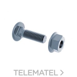 Conjunto tornillo cuadrado M6x12 electrozincado con referencia CTCZ612 de la marca AISCAN.