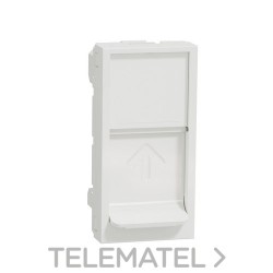 Caratula RJ45 1 modulo Keystone polar con referencia NU946018 de la marca SCHNEIDER ELECTRIC.