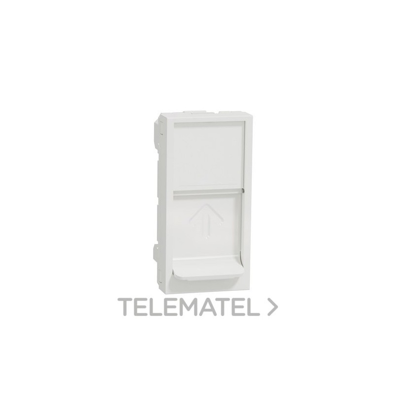 Caratula RJ45 1 modulo Keystone polar con referencia NU946018 de la marca SCHNEIDER ELECTRIC.