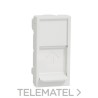 Caratula RJ45 1 modulo Keystone polar con referencia NU946018 de la marca SCHNEIDER ELECTRIC.