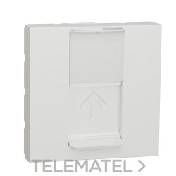 Caratula RJ45 2 módulos Keystone polar con referencia NU946118 de la marca SCHNEIDER ELECTRIC.