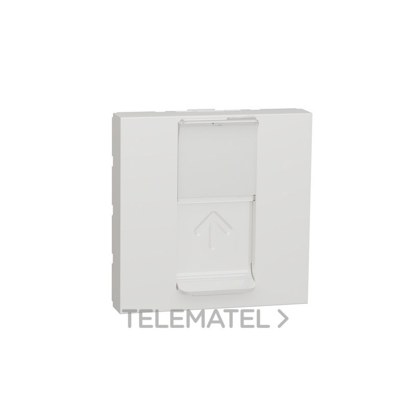Caratula RJ45 2 módulos Keystone polar con referencia NU946118 de la marca SCHNEIDER ELECTRIC.