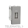 Cargador simple USB 1A 1 módulo aluminio con referencia NU342830 de la marca SCHNEIDER ELECTRIC.