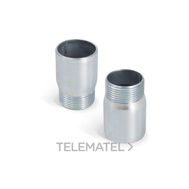 Racor a caja M16x1,5 para tubo enchufable acero galvanizado con referencia 6011-B16 de la marca GAESTOPAS.