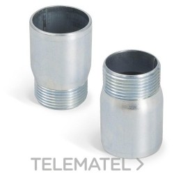Racor a caja M32x1,5 para tubo enchufable acero galvanizado con referencia 6011-B32 de la marca GAESTOPAS.