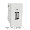 Cargador simple USB 1A 1 módulo blanco polar con referencia NU342818 de la marca SCHNEIDER ELECTRIC.