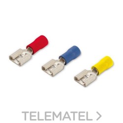 Terminal preaislado enchufe plano diámetro 9,5-1,2 amarillo con referencia AM.9512.F de la marca GAESTOPAS.