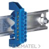 Borna equipotencial BA 8 orificios azul con referencia BA08-A de la marca GAESTOPAS.