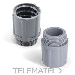 Manguito roscado PVC M25x1,5 gris con referencia 240.2516.0 de la marca GAESTOPAS.
