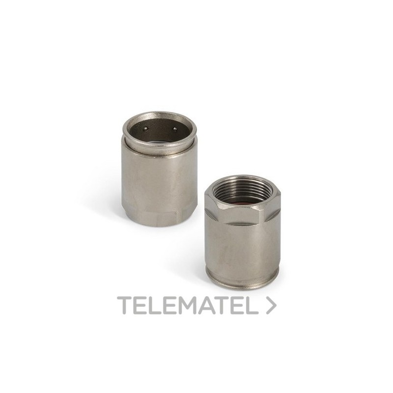 Racor latón níquel H M20x1,5 IP67 con referencia 6112-A20 de la marca GAESTOPAS.