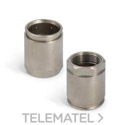 Racor latón níquel H M25x1,5 IP67 con referencia 6112-A25 de la marca GAESTOPAS.