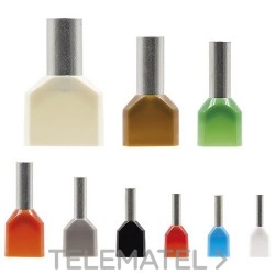 Puntera aislante doble TE 2x16,00mm² largo 14 marfil con referencia TUO-2x16 de la marca GAESTOPAS.