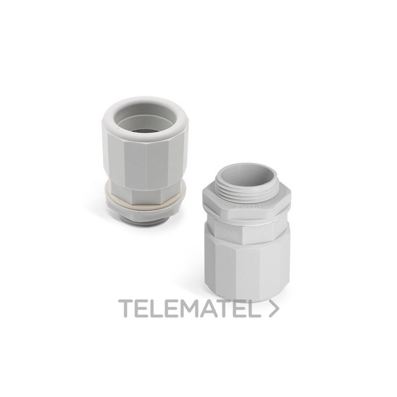 Racor roscado libre de halógenos M40 IP67 gris con referencia 243.4000.0 de la marca GAESTOPAS.