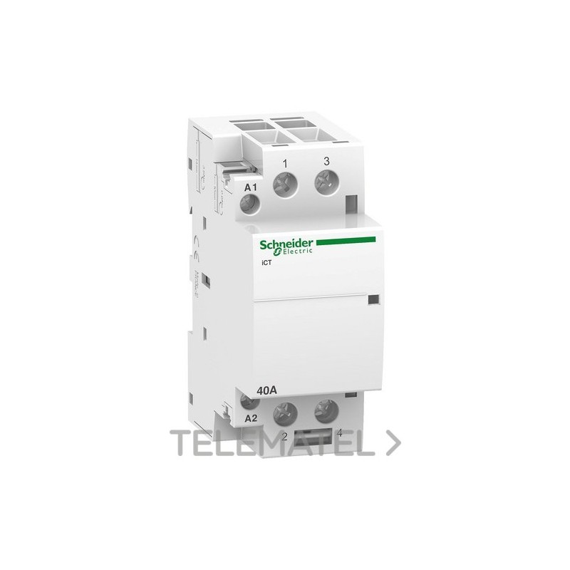 Contactor ICT 40A 2 NA 230/240V CA con referencia A9C20842 de la marca SCHNEIDER ELECTRIC.