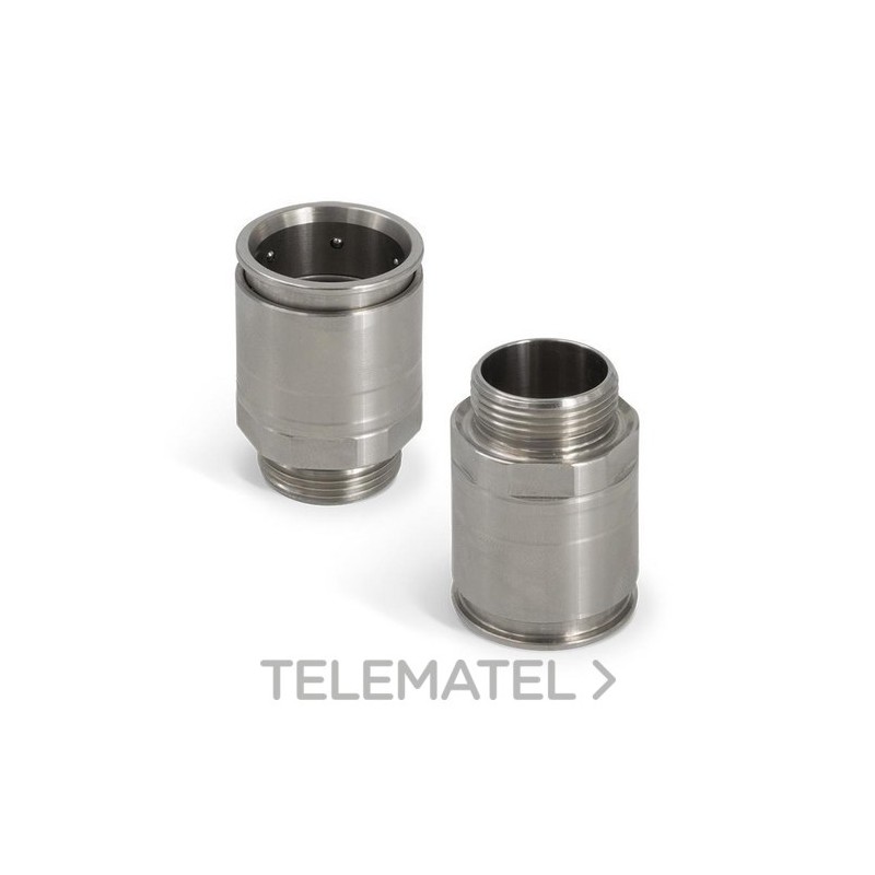 Racor acoplamiento rápido M25x1,5 acero inoxidable con referencia 6111-25X de la marca GAESTOPAS.
