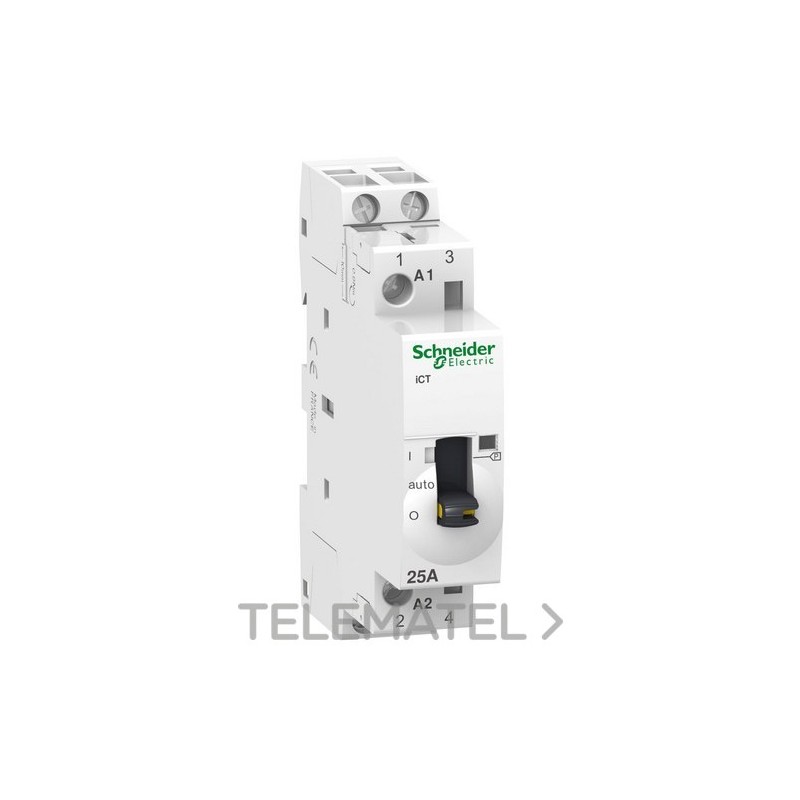 Contactor ICT 25A 2 NA 230/240V CA con referencia A9C21732 de la marca SCHNEIDER ELECTRIC.
