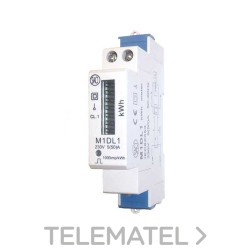 Contador de energía modular directo M1DL1 monofásico intensidad nominal 5 (50)A tensión nominal 230V CA tensión auxiliar aut