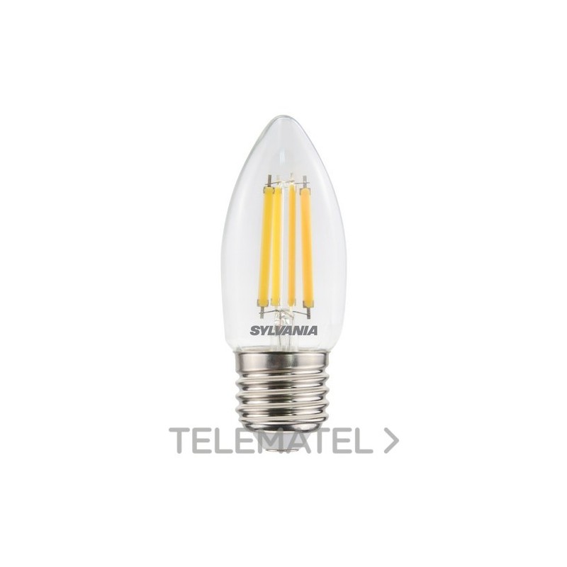Lámpara ToLEDo RT Candle V5 CL 806LM 827 E27 SL 6W con referencia 0029480 de la marca SYLVANIA.