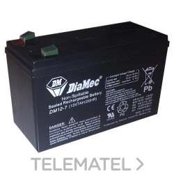Batería recargable BAT-7A 12V 7Ah con referencia 21090070 de la marca GOLMAR.