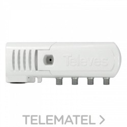 Amplificador de Vivienda 1e/(2s+TV) "F" 5..65/47..862/950..2150MHz G (-9)/19/21dB Vs 111/114dB?V + salida toma TV G(-16)/11/13dB