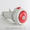 Base aérea estanca IP67 3 polos + neutro + toma tierra 380V 16A 6h de color rojo con referencia 03703 de la marca IDE.